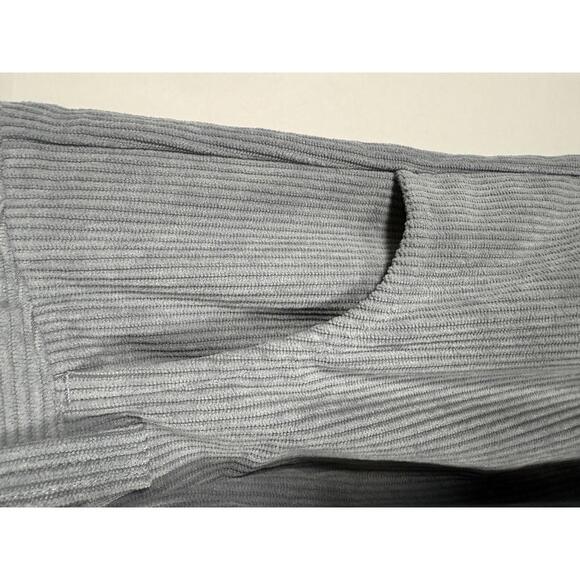 NWT Halara Mid Rise Zipper Pocket Corduroy Casual Pants Cloud Gray Blue Size L - Picture 10 of 11